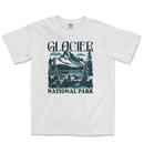 a white t - shirt that says glacier national park