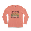a women's long sleeve shirt with the words canyonlands national park on it