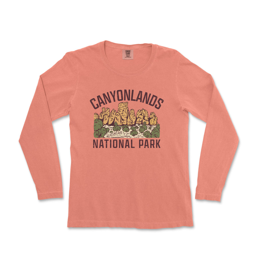 Canyonlands National Park Comfort Colors Long Sleeve Shirt Distressed Design