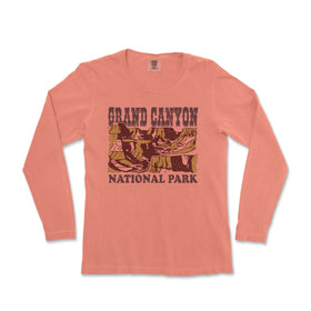 a women's long sleeve shirt with a picture of the grand canyon national park