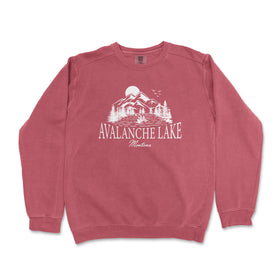 a sweatshirt with the words avalanche lake printed on it