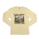 a women's long sleeve shirt with the words yellowstone national park printed on it