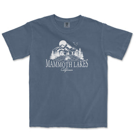 a blue t - shirt with the words mammoth lakes on it