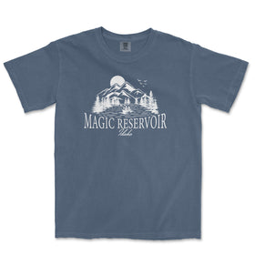 a blue t - shirt with the words magic reservoir on it