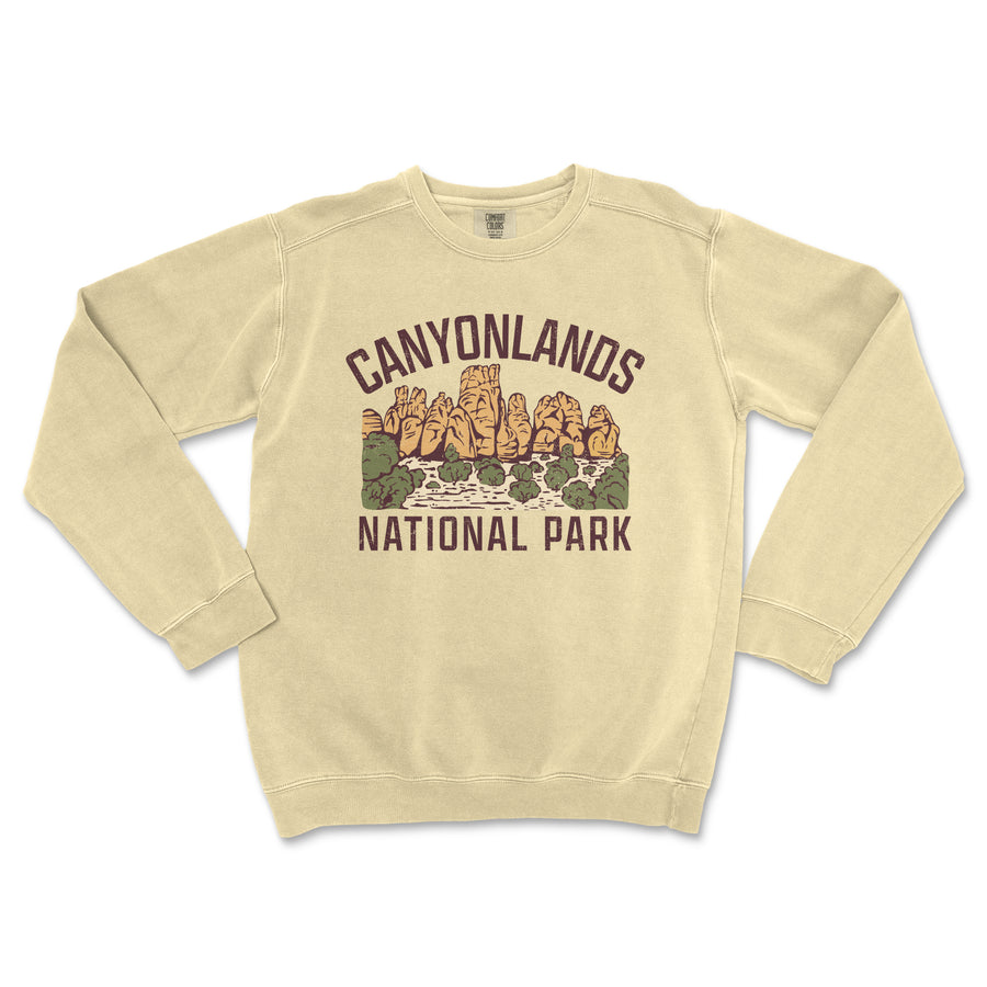 Canyonlands National Park Comfort Colors Crewneck Sweatshirt Distressed Design