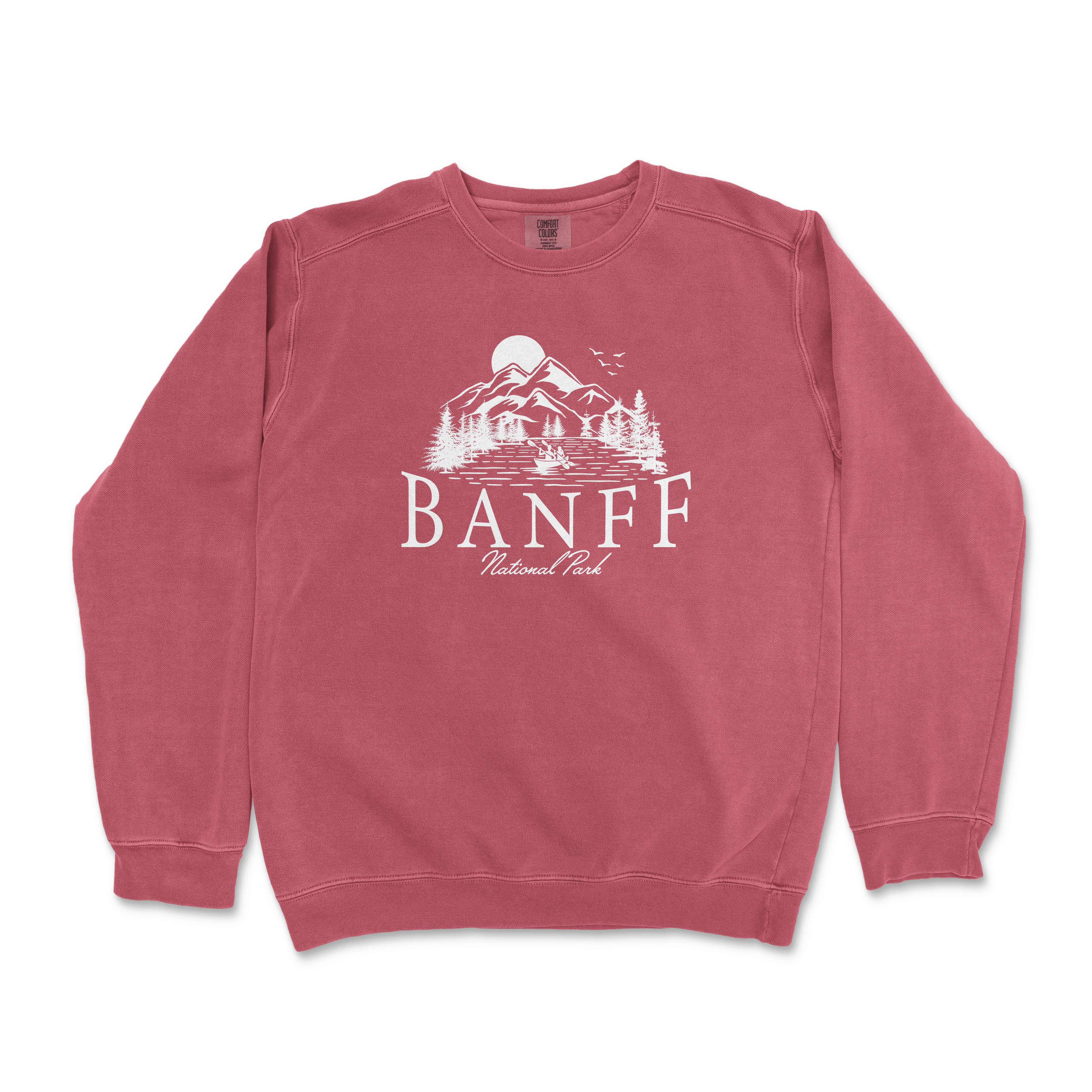 a red sweatshirt with the words banff on it