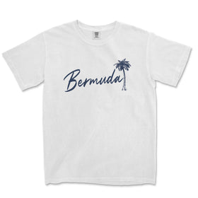 a white t - shirt with a palm tree on it