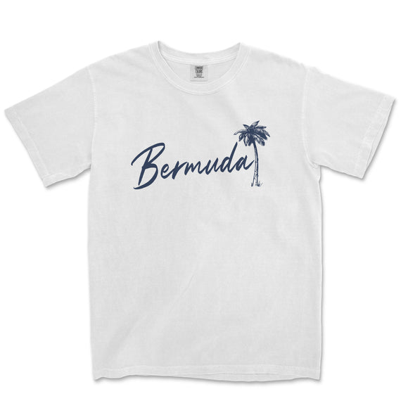 a white t - shirt with a palm tree on it