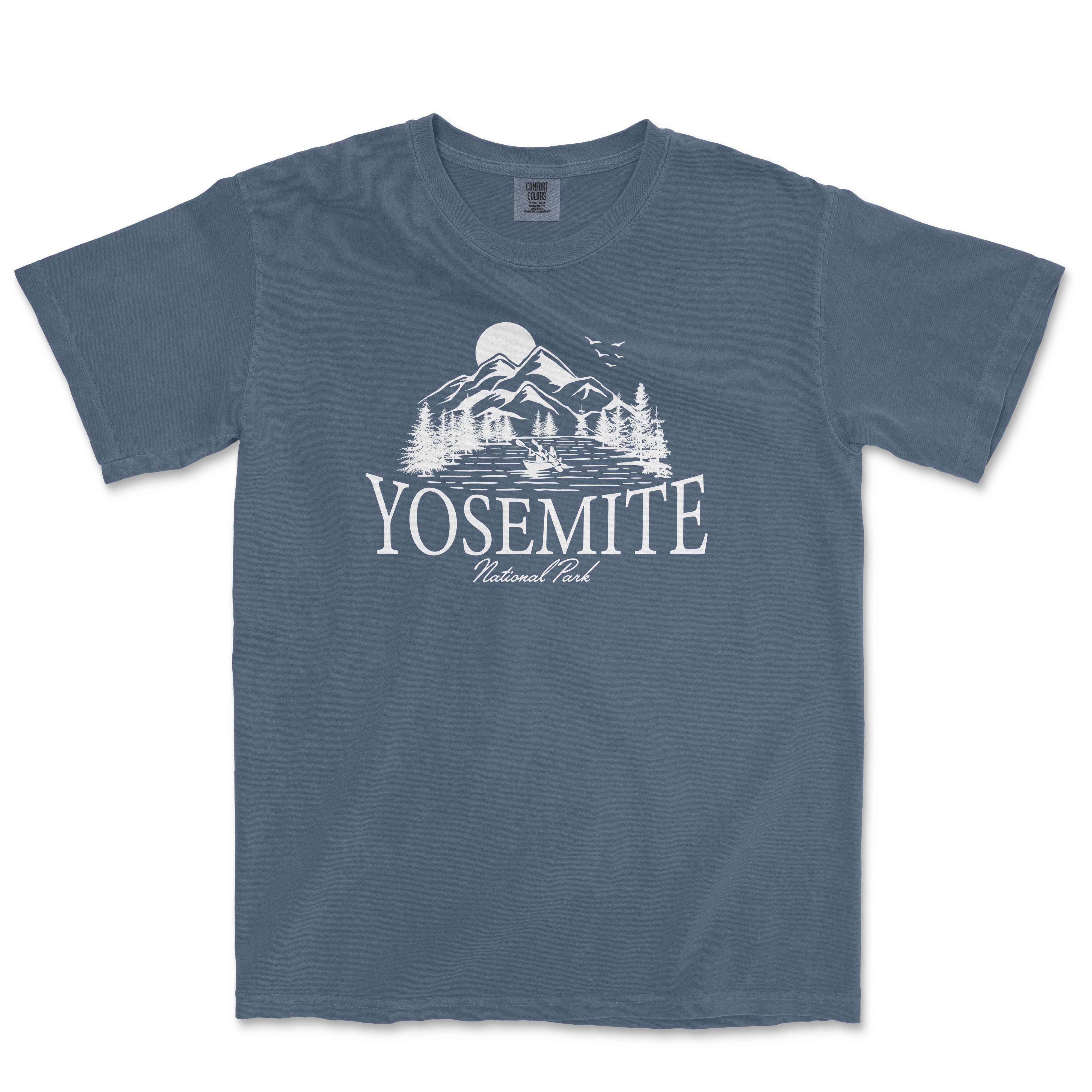 a blue t - shirt with the words yosemite on it