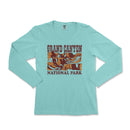 a women's long - sleeved shirt with an image of a tiger on