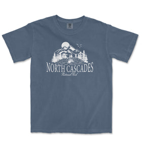 a blue t - shirt with the words north cascade on it