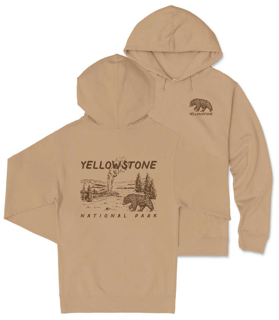 Yellowstone National Park Wyoming, Montana, Idaho Hooded Sweatshirt