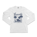 a white shirt with a picture of a surfer on it