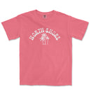 a pink shirt with the words north shore on it