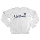 a white sweatshirt with a palm tree on it