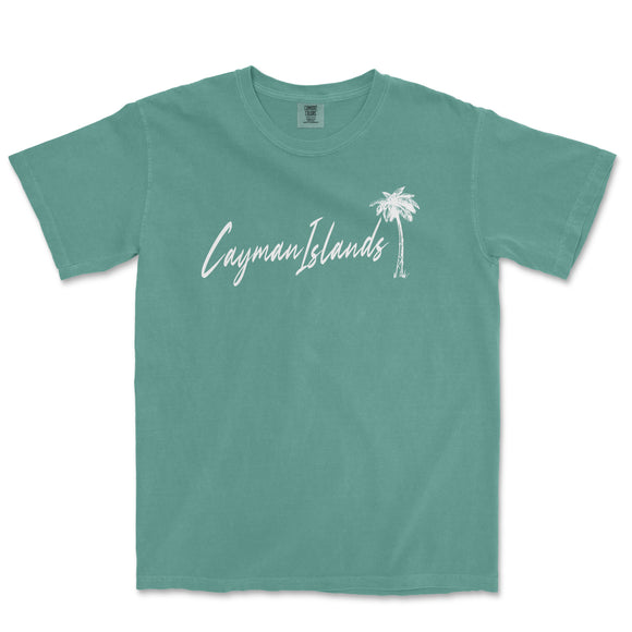 a green t - shirt with the word cayena island on it