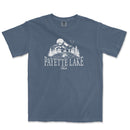 a blue shirt with the words payette lake on it