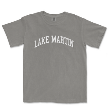 a gray lake martin t - shirt with the word lake martin on it
