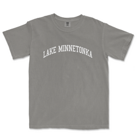 a gray lake minnetonka t - shirt with the word lake minnet