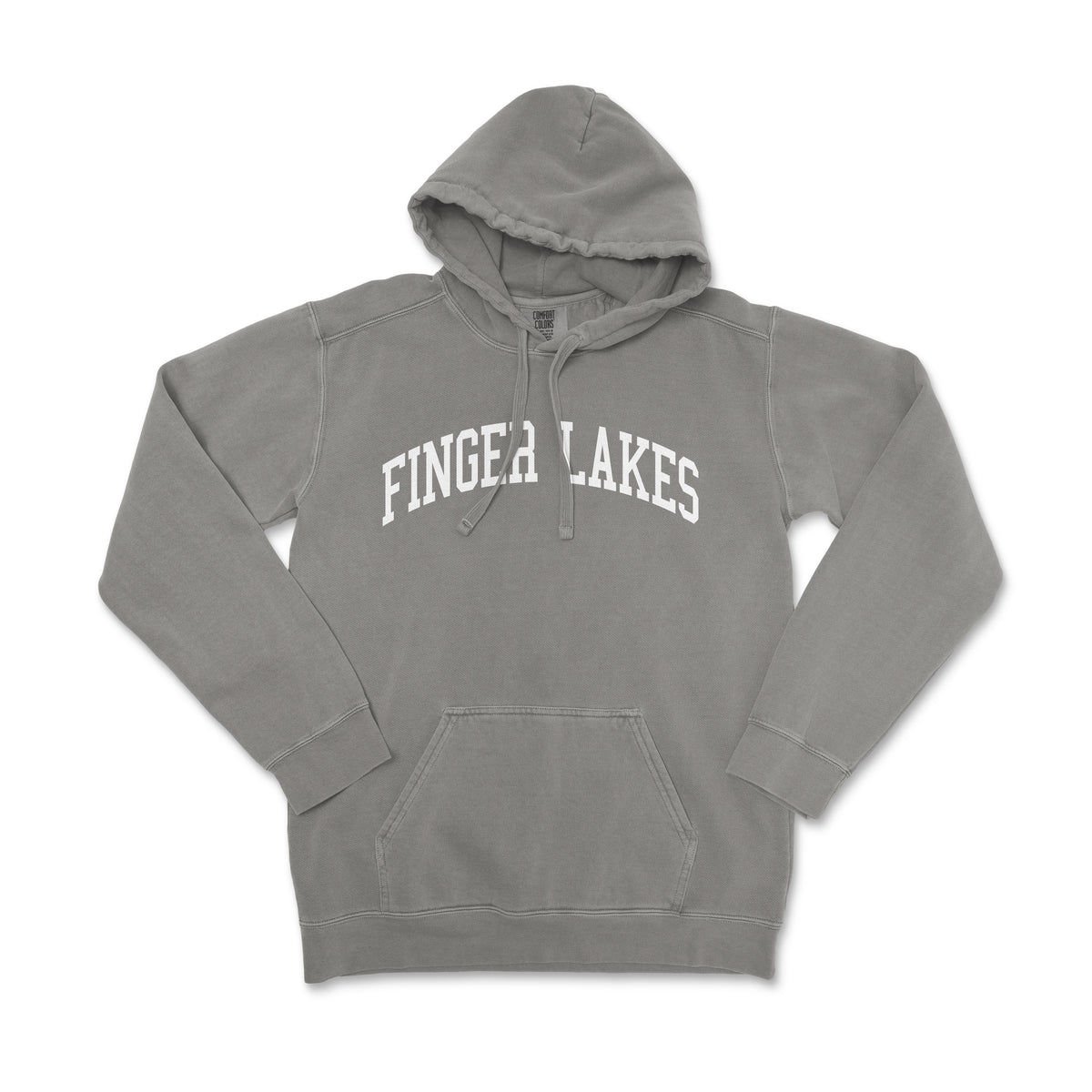 a gray sweatshirt with the word fingera lakes on it