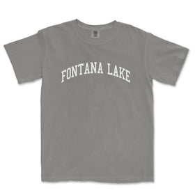a gray t - shirt with the word fountain lake on it