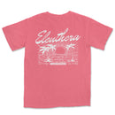a pink t - shirt with the words, eleuthera on it