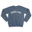 a blue sweatshirt with the words, kinzua lake on it