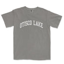 a gray t - shirt with the word otsco lake on it