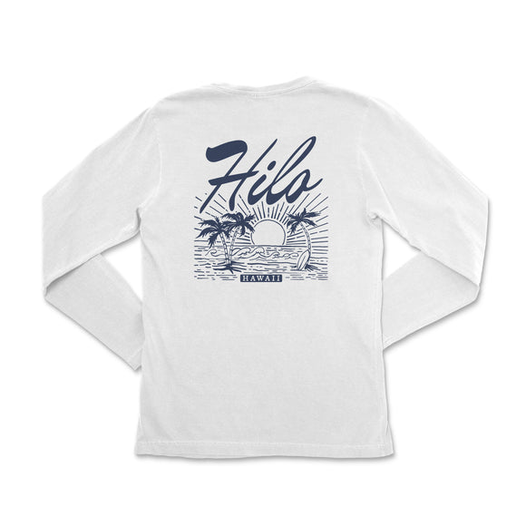 a white long - sleeved shirt with the words florida on it