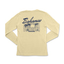 a women's long sleeve shirt with a palm tree and the words, '