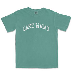 a green lake waiu t - shirt with the word lake waiu in white