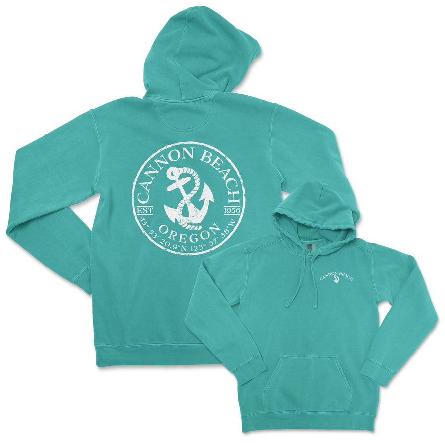 Cannon Beach Oregon Comfort Colors Hooded Sweatshirt