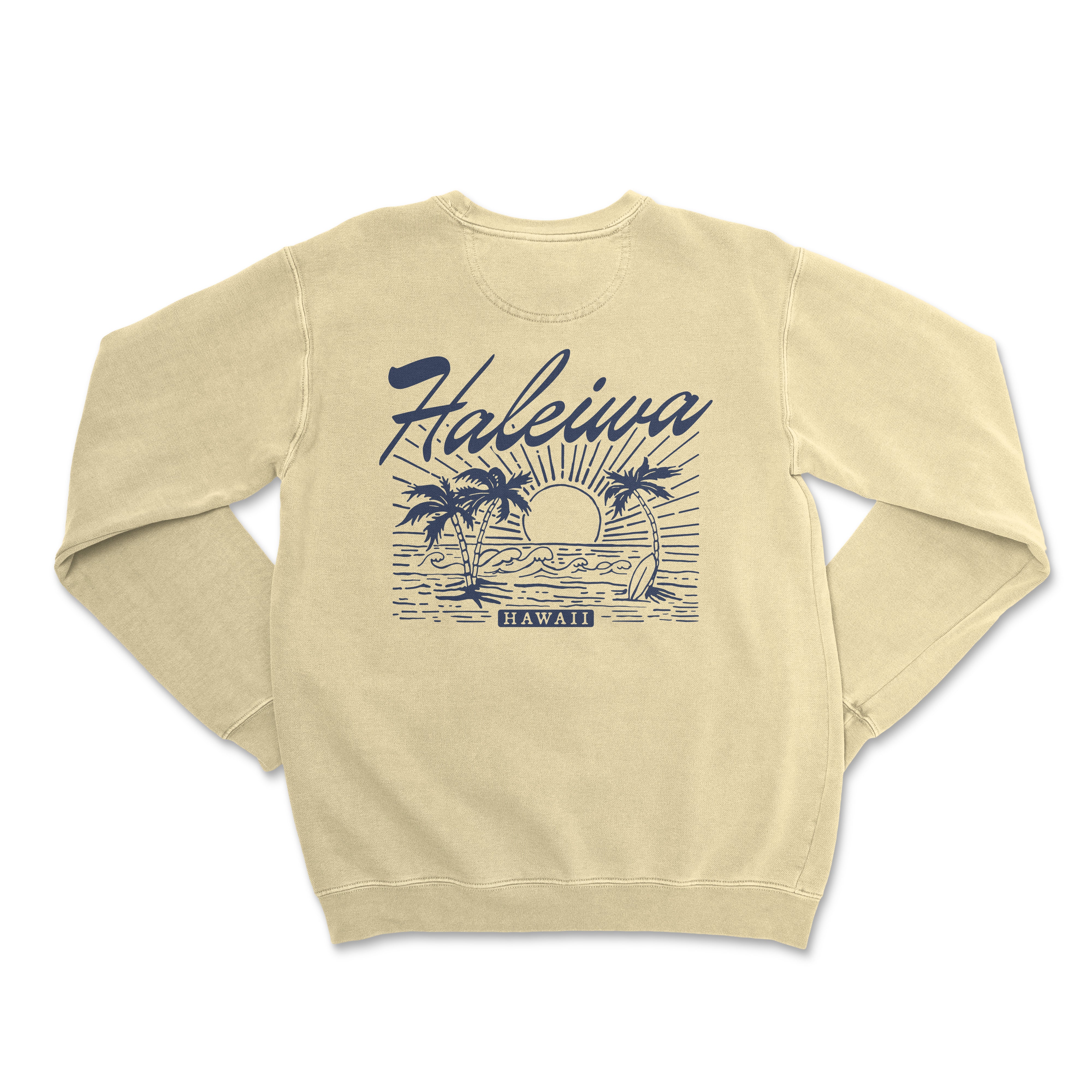 a white sweatshirt with the words hawaiian on it