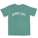 a green shirt with the word beron lake in white