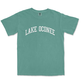 a green lake oconee t - shirt with the word lake oconee