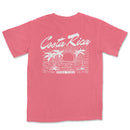 a pink t - shirt with the words costa rica on it