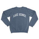 a blue sweatshirt with the words lake oconee on it