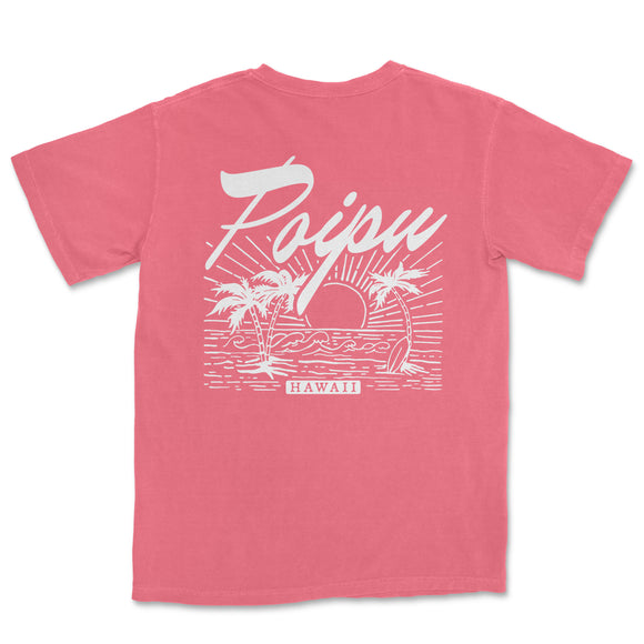 a pink t - shirt with the words fiji on it