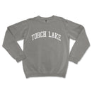 a gray sweatshirt with the words torch lake on it