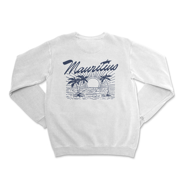 a white sweatshirt with the words maurizing on it