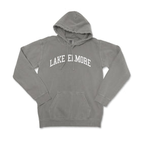 a gray sweatshirt with the words lake elmoe on it