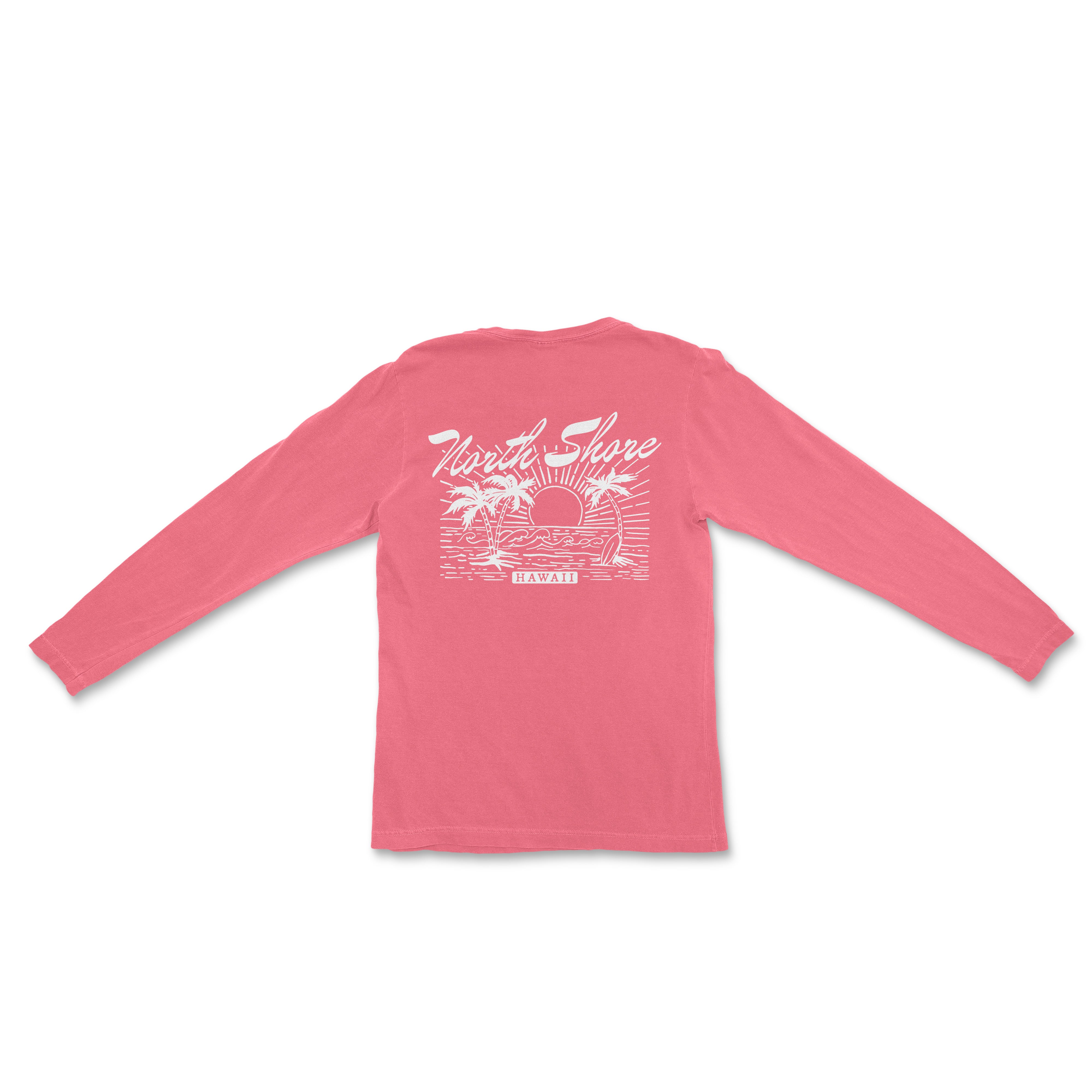 a pink shirt with a picture of a boat on it