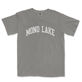 a gray shirt with the word mono lake on it