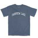 a blue t - shirt that says fairview lake