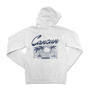 a white hoodie with the words cancuy on it