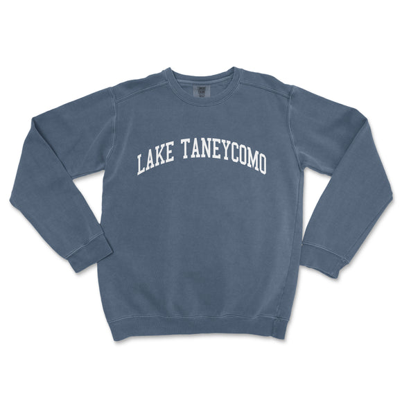 a blue sweatshirt with the words lake tangcycoo on it