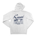 a white sweatshirt with the words kauai on it