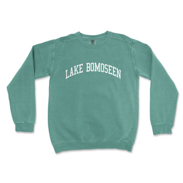 a green sweatshirt with the words lake bomseen on it