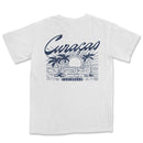 a white t - shirt with the words curaco on it