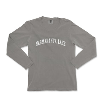 a women's long sleeve shirt with the words, nammakraa lake